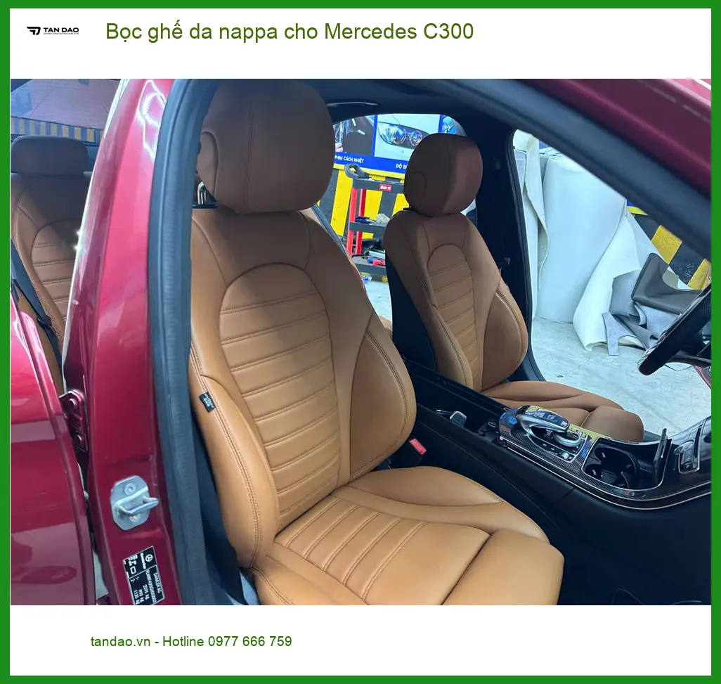 Anh Quang bọc ghế da nappa cho Mercedes C300 Quận 12 để nâng tầm không gian nội thất ảnh thực tế 5