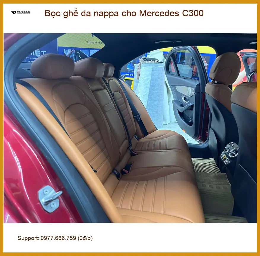 Anh Kiên bọc ghế da nappa cho Mercedes C300 tại Quận Thủ Đức để nâng tầm không gian xe ảnh thực tế 2