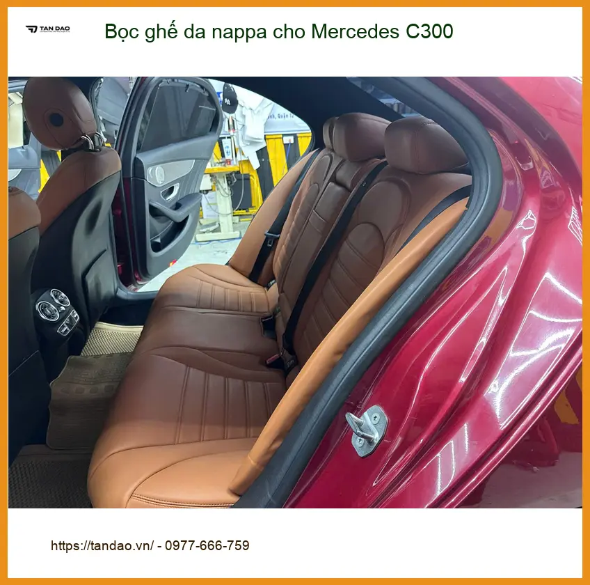 Anh Kiên bọc ghế da nappa cho Mercedes C300 tại Quận Thủ Đức để nâng tầm không gian xe ảnh thực tế 3