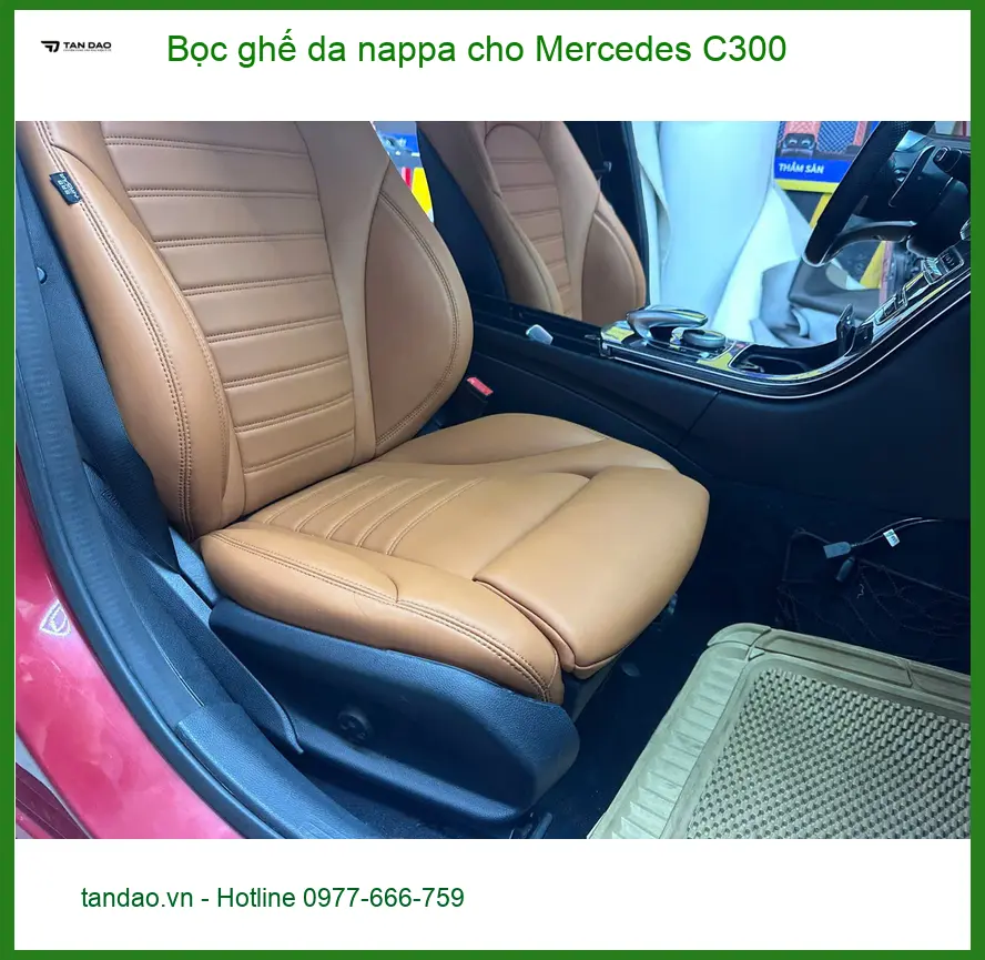Anh Kiên bọc ghế da nappa cho Mercedes C300 tại Quận Thủ Đức để nâng tầm không gian xe ảnh thực tế 4