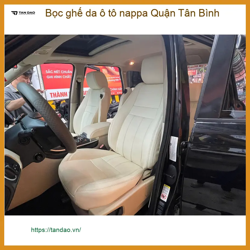 Cửa Hàng Bọc Ghế Da ghế da ô tô nappa Quận Tân Bình - Thi Công Chuyên Nghiệp ảnh thực tế 2