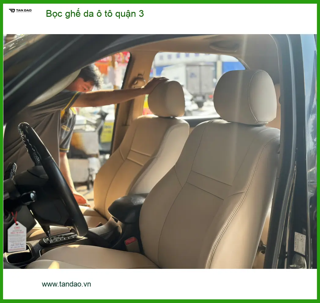 Cửa Hàng Thi Công Bọc Ghế Da ghế da ô tô quận 3 - Thi Công Chuyên Nghiệp ảnh thực tế 3