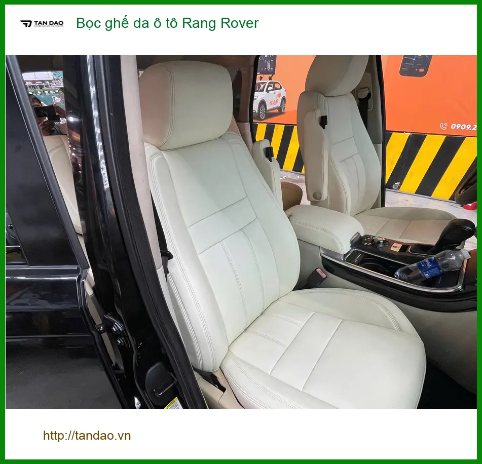 Cô Thảo bọc ghế da ô tô Rang Rover tại Hóc Môn cho nội thất thêm sang trọng ảnh thực tế 2