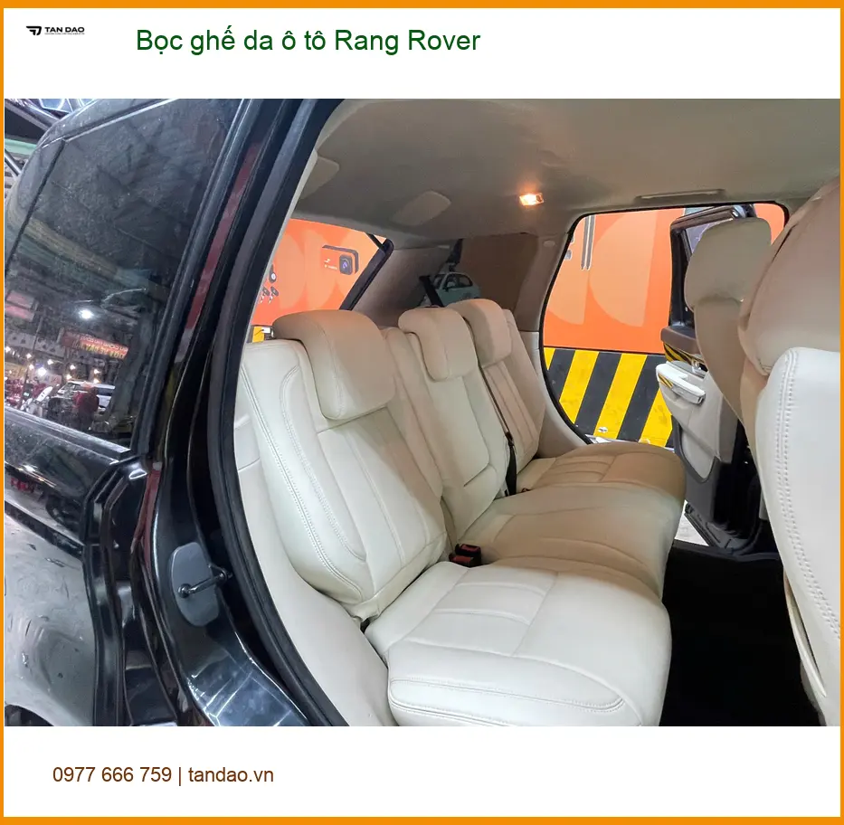 Cô Hạnh bọc ghế da ô tô Rang Rover tại Quận 2 để nâng tầm sang trọng cho xe