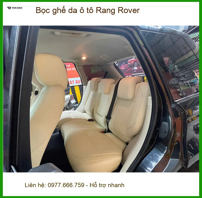 Cô Hạnh bọc ghế da ô tô Rang Rover tại Quận 2 để nâng tầm sang trọng cho xe ảnh thực tế 2