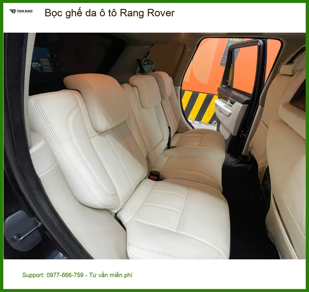 Chị Mai Anh bọc ghế da ô tô Rang Rover tại Quận Tân Bình để làm mới không gian xe ảnh thực tế 2
