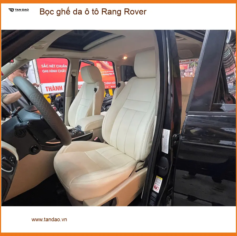 Chị Mai Anh bọc ghế da ô tô Rang Rover tại Quận Tân Bình để làm mới không gian xe ảnh thực tế 3