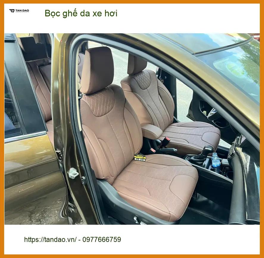 Anh Khôi bọc ghế da Honda CRV Quận 8 để nội thất sang trọng, dễ vệ sinh. ảnh thực tế 2