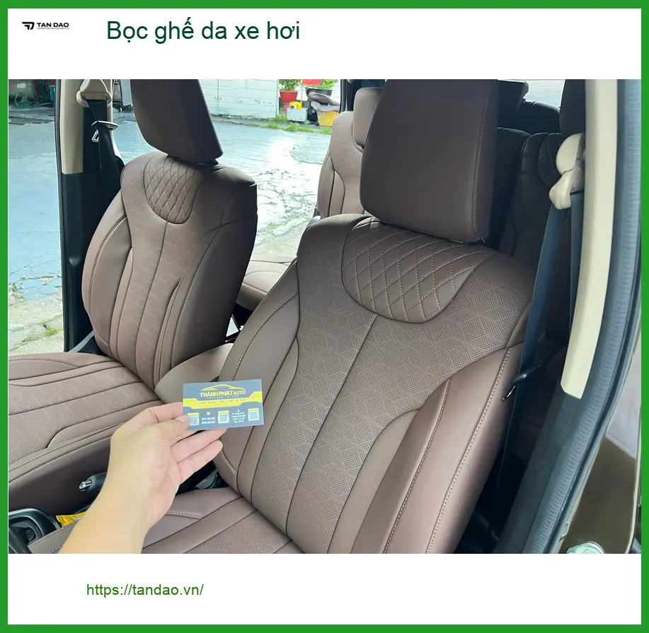 Anh Khôi bọc ghế da Honda CRV Quận 8 để nội thất sang trọng, dễ vệ sinh. ảnh thực tế 4