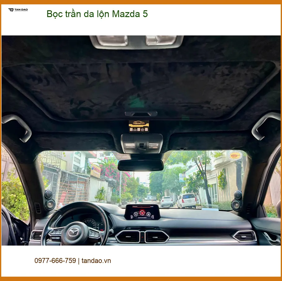 Anh Minh bọc trần da lộn Mazda 5 tại Quận Thủ Đức cho nội thất thêm sang trọng ảnh thực tế 5