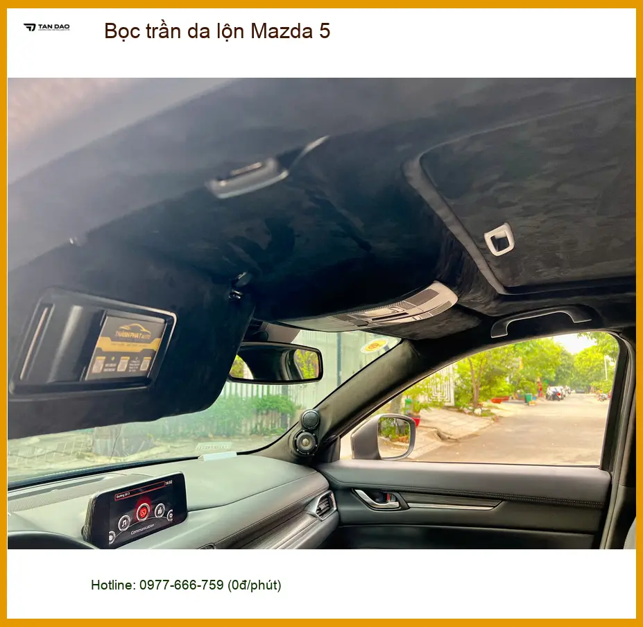 Chị Thảo bọc trần da lộn Mazda 5 tại Quận Tân Bình để nâng tầm nội thất ảnh thực tế 2