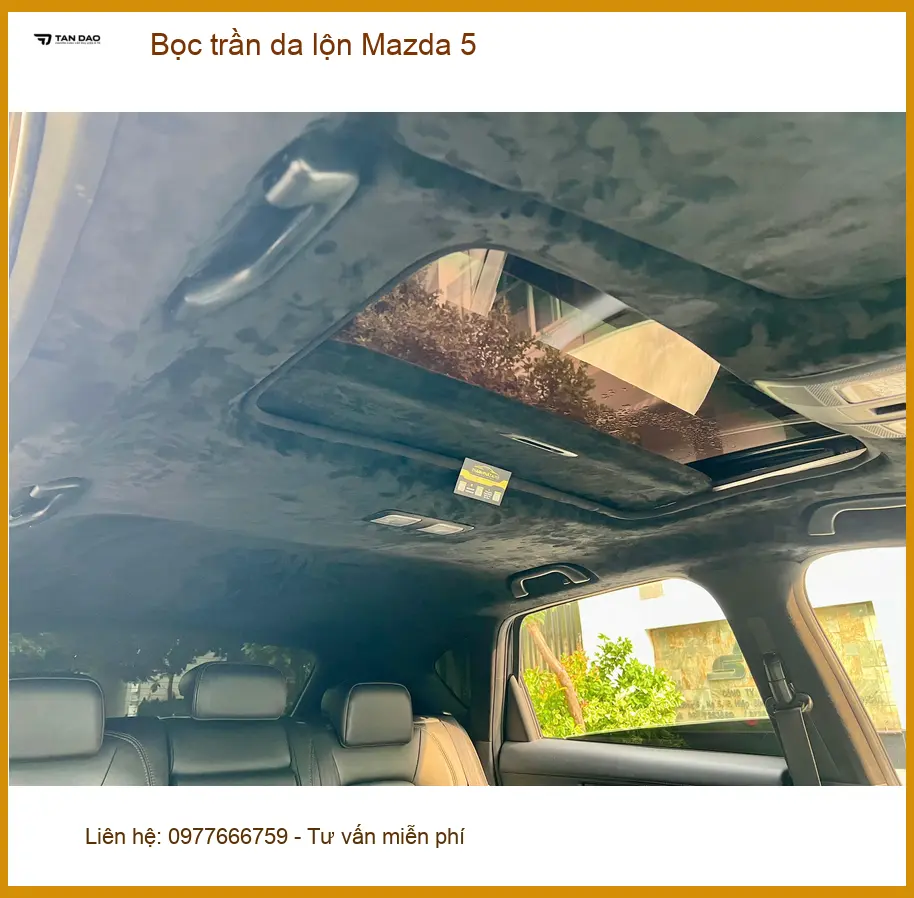 Chị Thảo bọc trần da lộn Mazda 5 tại Quận Tân Bình để nâng tầm nội thất ảnh thực tế 4