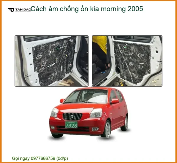 Cách âm chống ồn Kia Morning 2005 - Trung Tâm Lắp Đặt Uy Tín TPHCM
