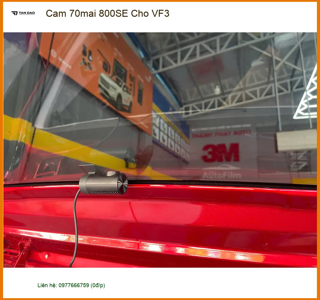 Anh Quang lắp Cam 70mai 800SE chính hãng cho VinFast VF3 tại Quận 7 ảnh thực tế 2