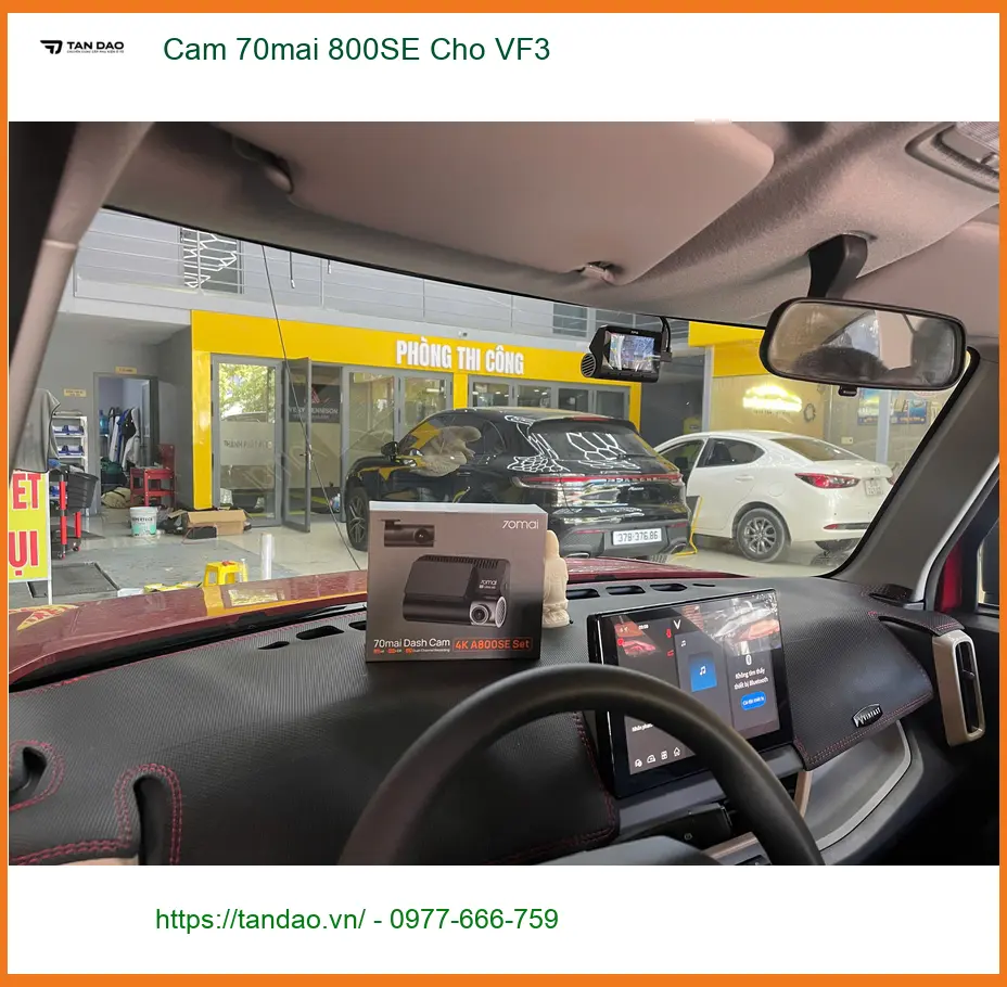 Anh Quang lắp Cam 70mai 800SE chính hãng cho VinFast VF3 tại Quận 7 ảnh thực tế 3