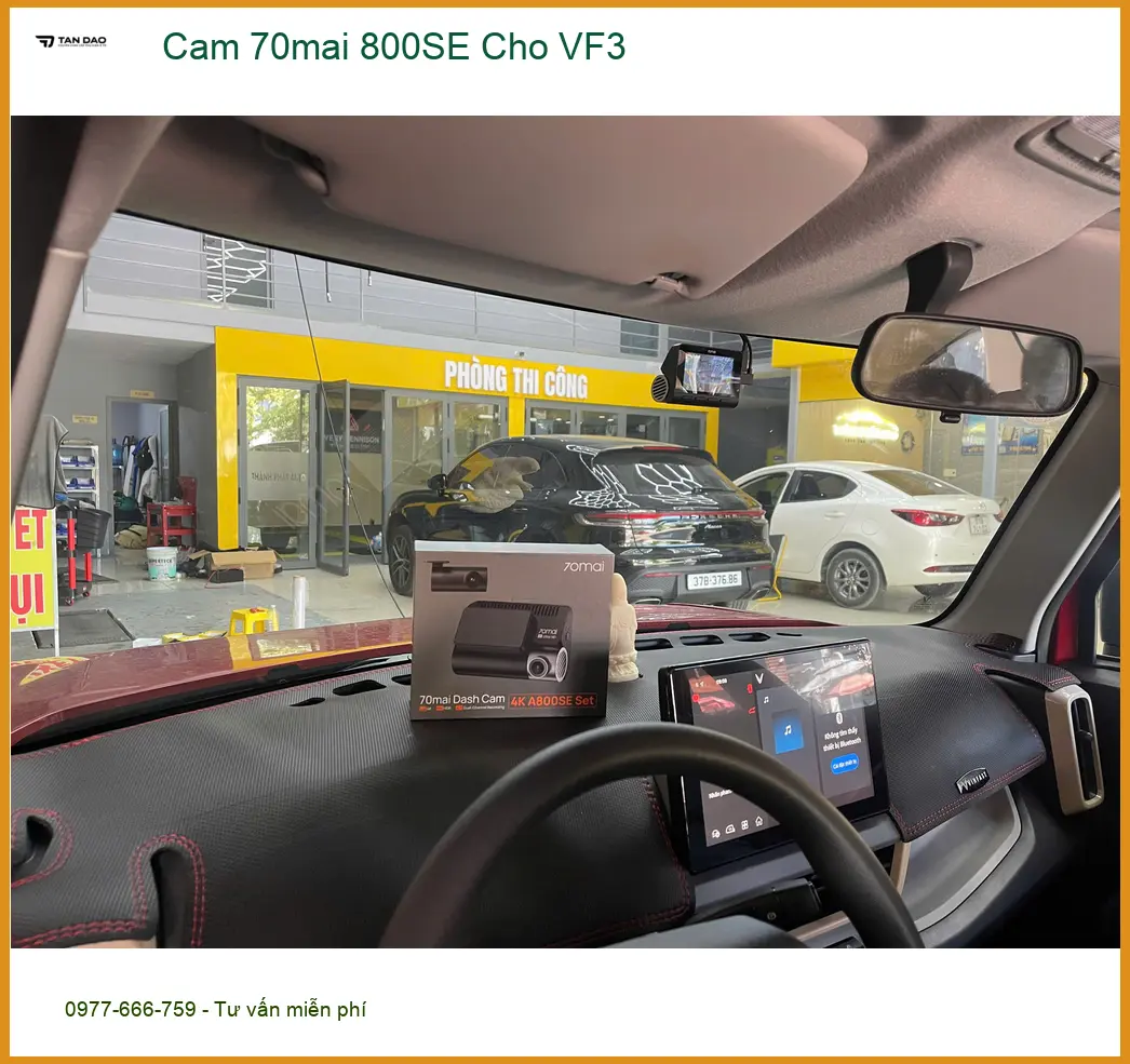 Anh Tùng lắp Camera 70mai 800SE cho VinFast VF3 tại Quận 6 để an tâm di chuyển
