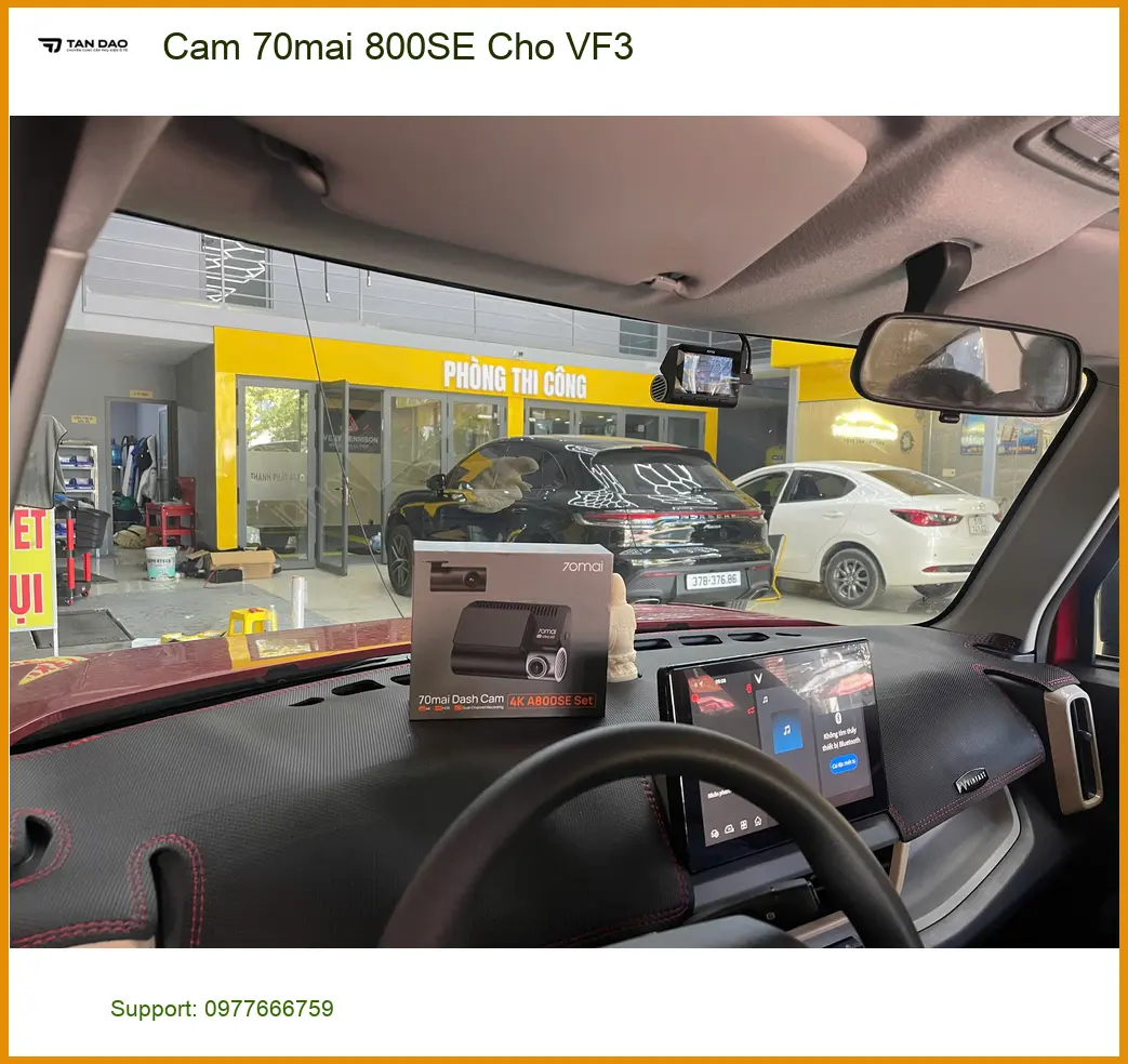 Chị Thảo lắp Camera 70mai 800SE cho VF3 ở Củ Chi sau khi suýt va chạm ảnh thực tế 3