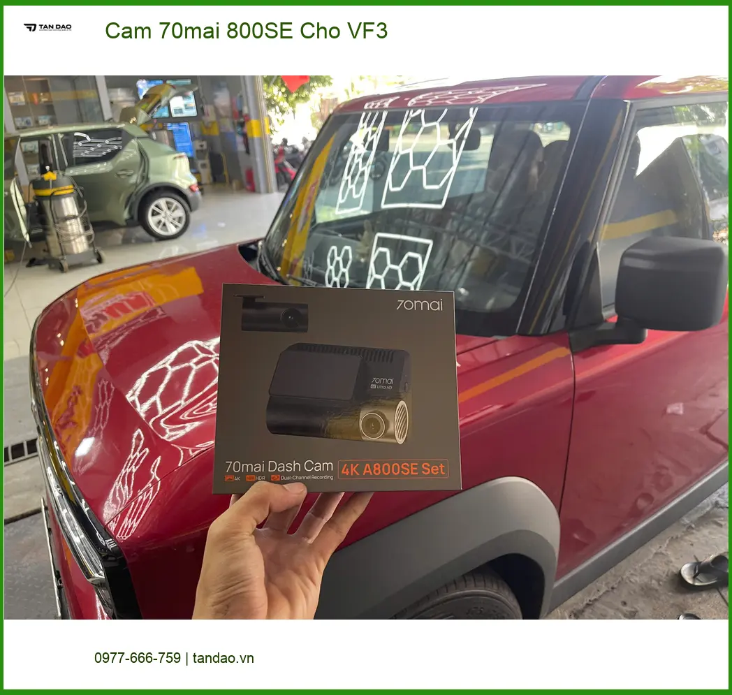 Chị Phương lắp Cam 70mai 800SE cho VF3 Quận 8 để hành trình thêm an tâm ảnh thực tế 2
