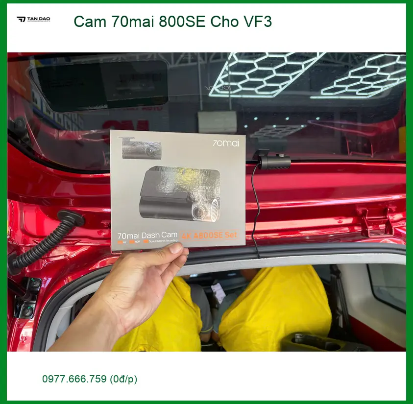 Chị Phương lắp Cam 70mai 800SE cho VF3 Quận 8 để hành trình thêm an tâm ảnh thực tế 3