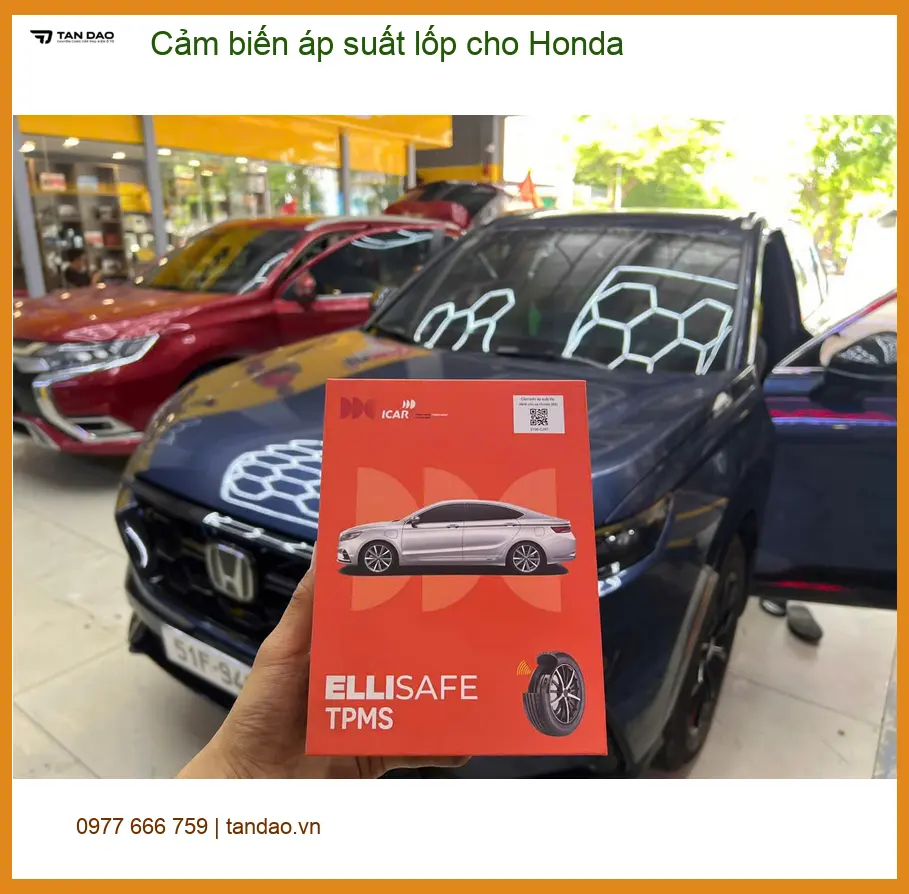Anh Minh lắp cảm biến áp suất lốp cho Honda CRV tại Quận 9 để an tâm lái xe trên đường xa ảnh thực tế 3