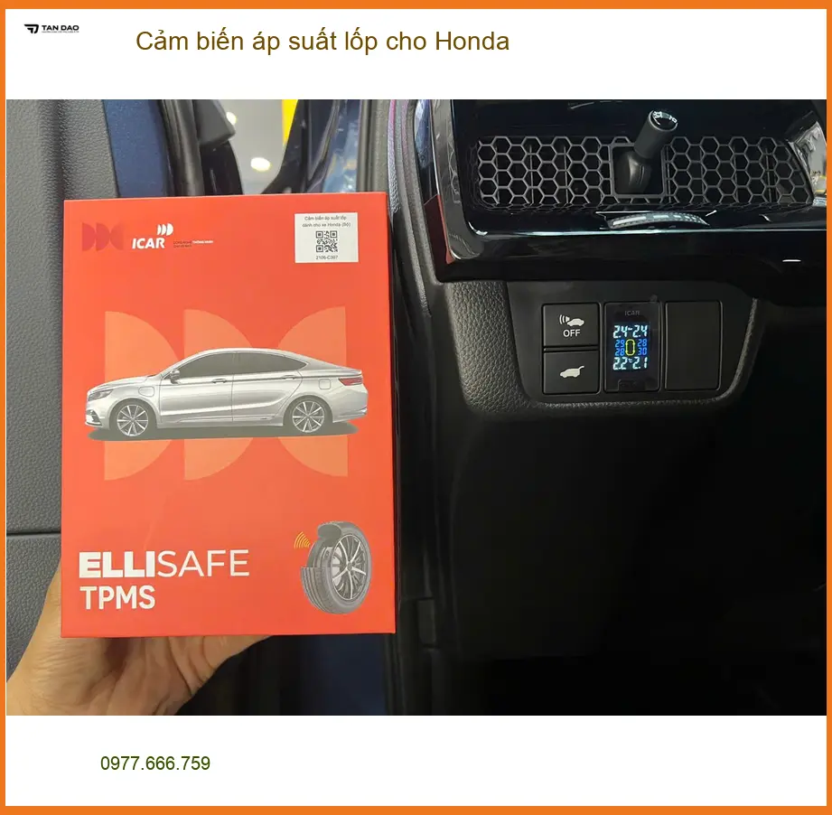 Chị Thảo lắp cảm biến áp suất lốp Honda Civic tại Quận 2 cho hành trình an toàn ảnh thực tế 4