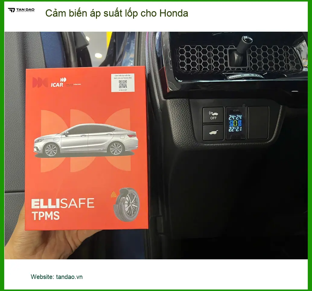 Anh Khang lắp cảm biến áp suất lốp cho Honda CR-V tại Bình Chánh an toàn ảnh thực tế 5