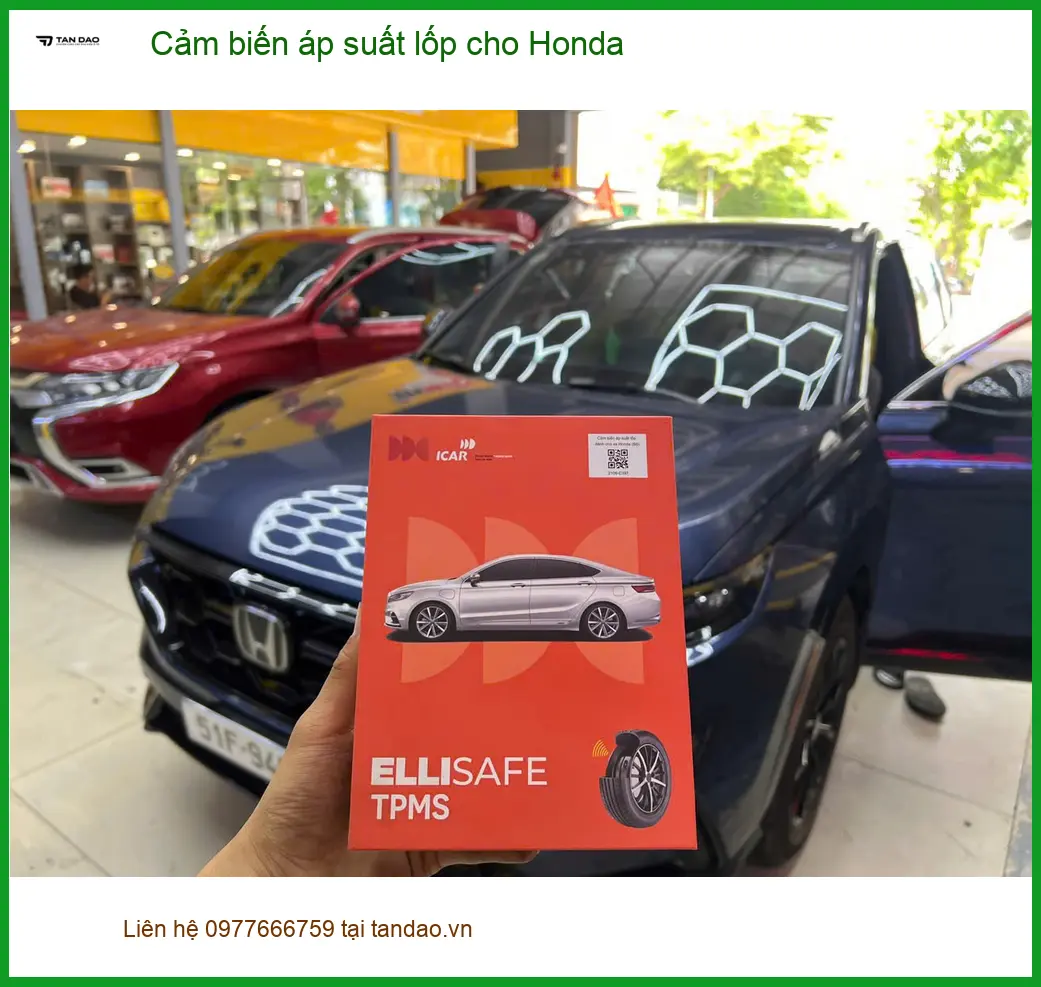 Anh Trung lắp cảm biến áp suất lốp Honda Civic tại Tân Bình vì đi công tác xa ảnh thực tế 2
