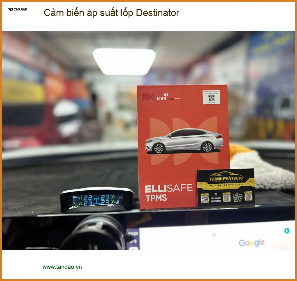 Anh Phúc lắp Cảm biến áp suất lốp Destinator tại Hóc Môn