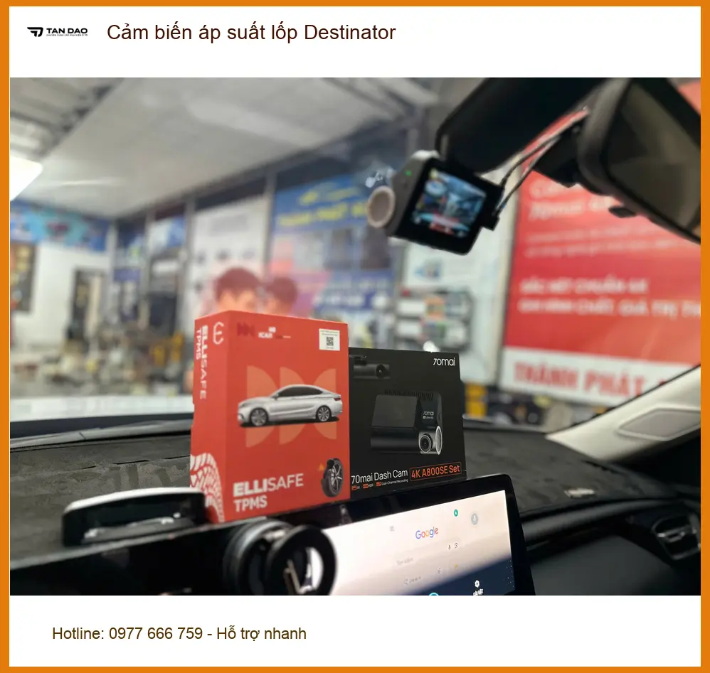 Anh Khải lắp cảm biến áp suất lốp Destinator cho VinFast Lux A2.0 tại Quận 1.