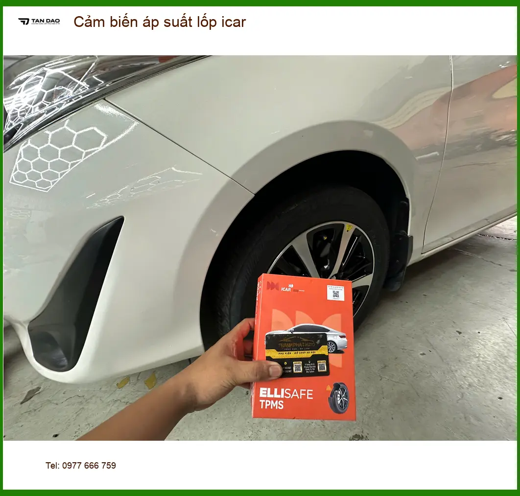 Anh Minh lắp cảm biến áp suất lốp iCar cho Kia Carnival ở Tân Bình