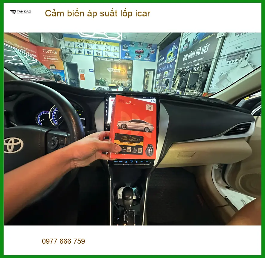 Chị Lan Anh lắp Cảm biến áp suất lốp iCar cho Toyota Vios tại Quận Tân Phú ảnh thực tế 2