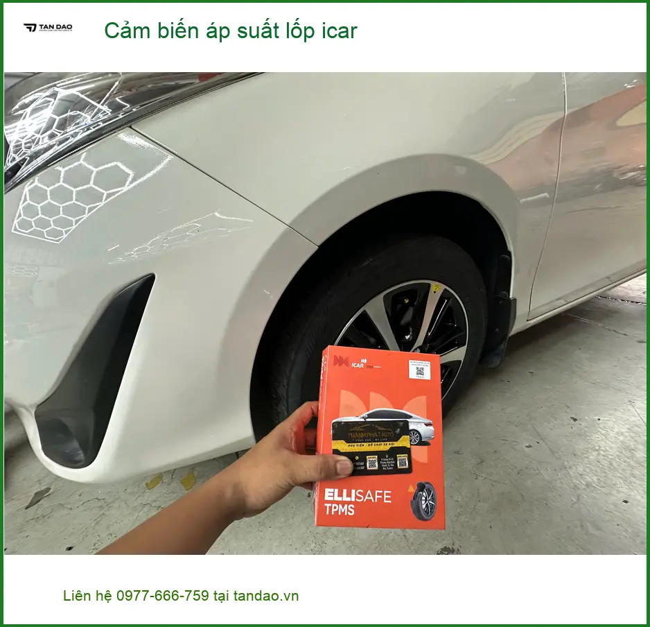 Chị Lan Anh lắp Cảm biến áp suất lốp iCar cho Toyota Vios tại Quận Tân Phú ảnh thực tế 3