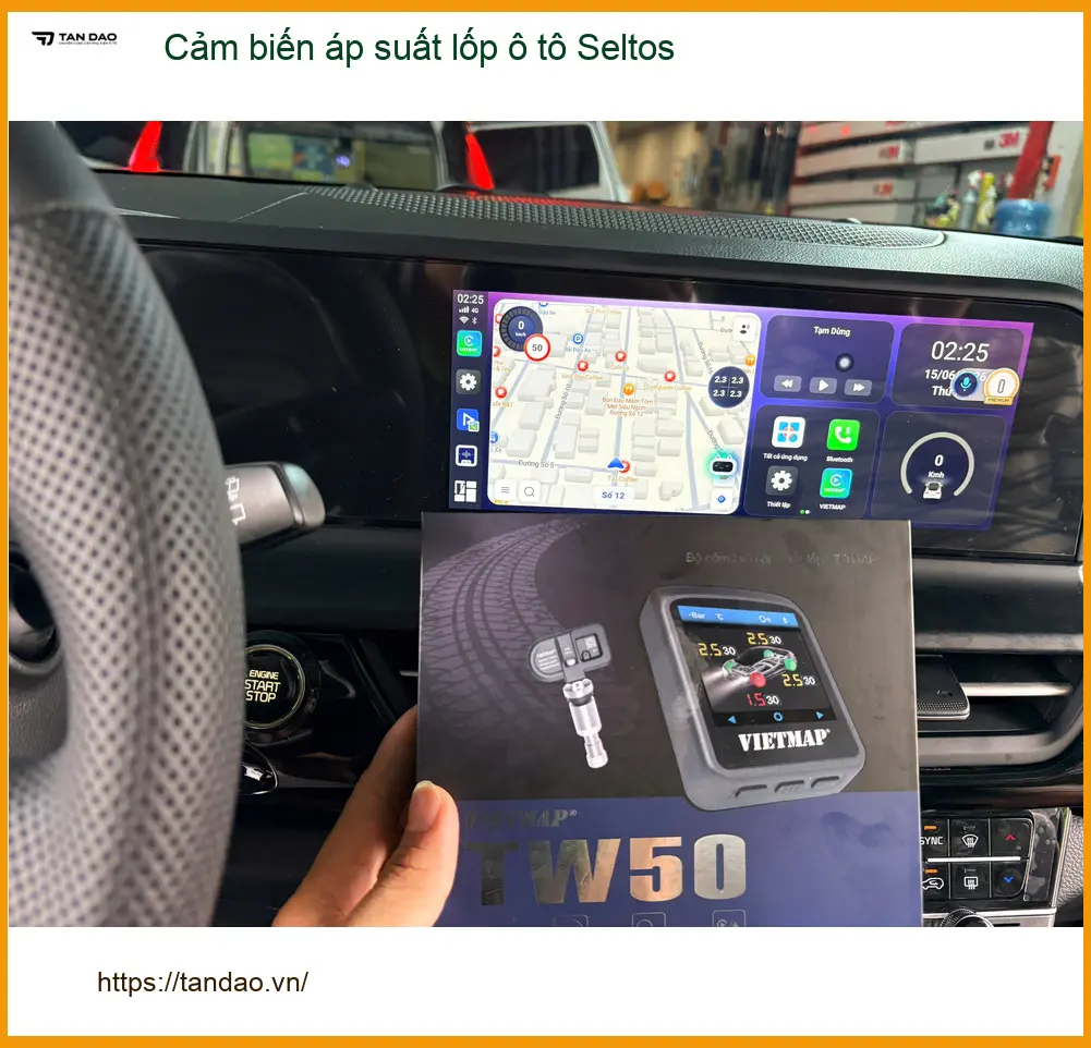 Anh Khải lắp cảm biến áp suất lốp cho Seltos tại Hóc Môn để lái xe an toàn hơn ảnh thực tế 4