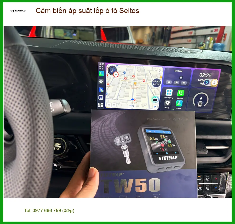 Anh Khang lắp cảm biến áp suất lốp ô tô Seltos tại Quận 12 đảm bảo an toàn ảnh thực tế 3