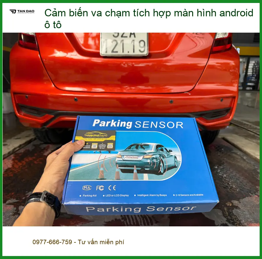 Chị Thu lắp cảm biến va chạm tích hợp màn hình Android tại Hóc Môn ảnh thực tế 2