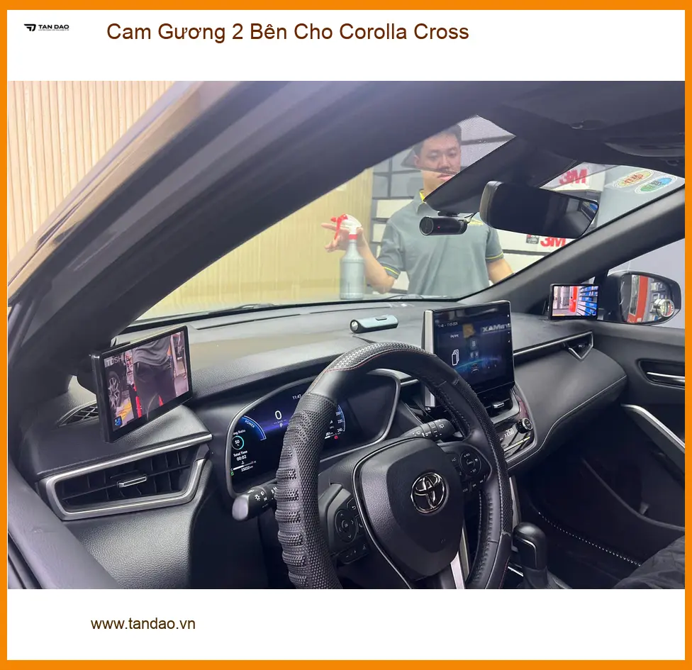 Anh Quang lắp cam gương 2 bên cho Corolla Cross tại Quận 12 tránh va chạm ảnh thực tế 4