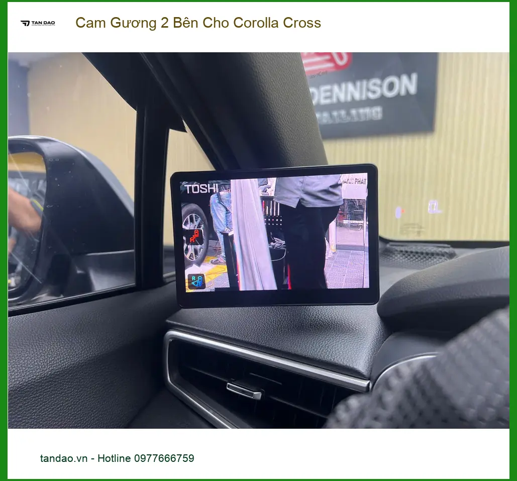 Chú Tấn lắp Cam Gương 2 Bên cho Corolla Cross tại Củ Chi để an toàn khi lùi xe ảnh thực tế 4