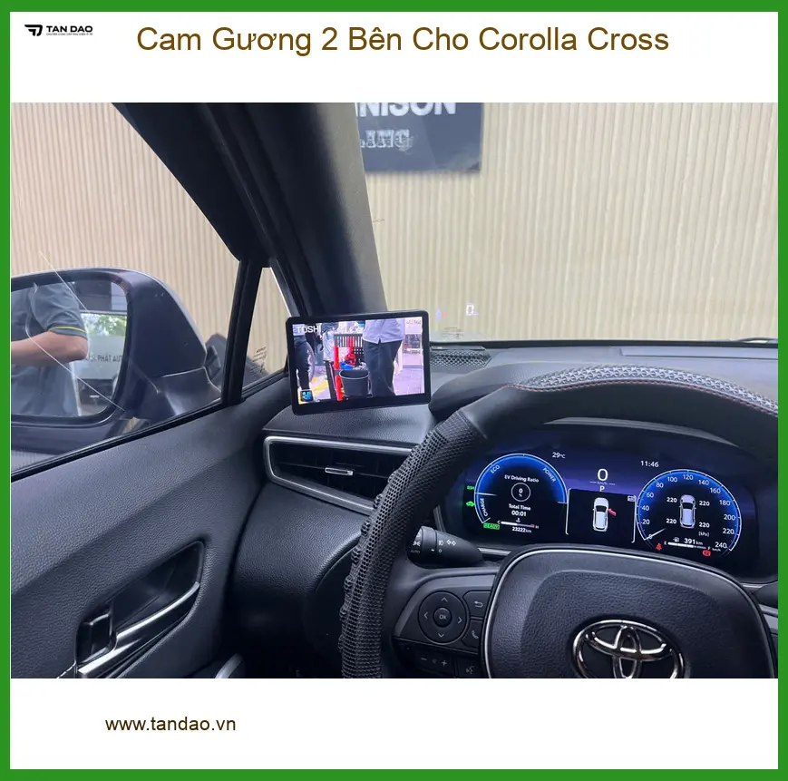 Anh Phước lắp cam gương 2 bên cho Corolla Cross tại Gò Vấp loại bỏ điểm mù ảnh thực tế 5