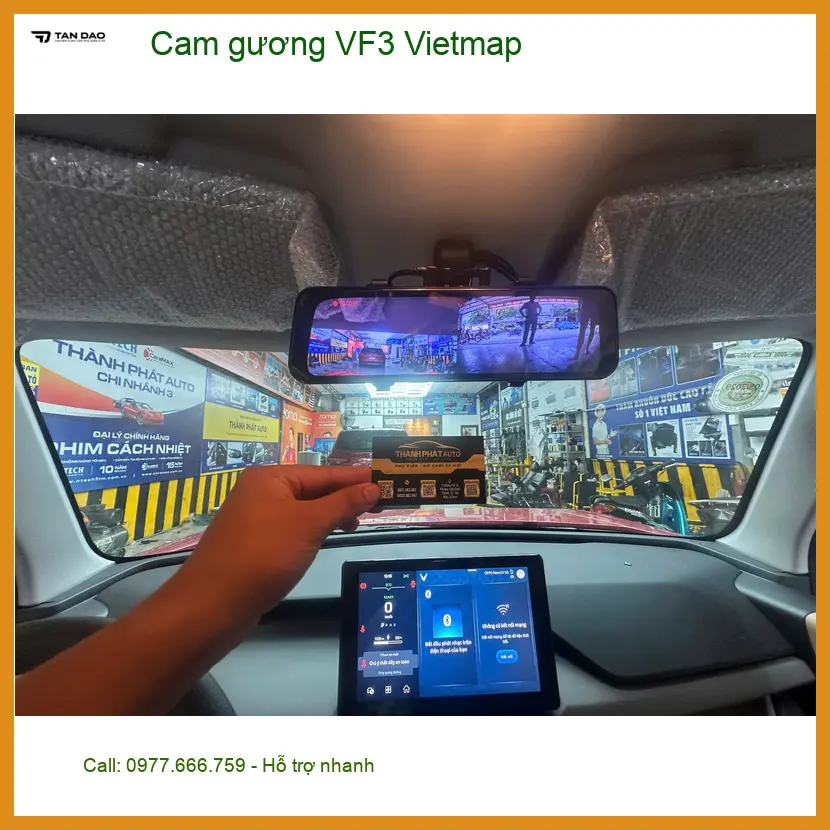 Anh Bảo lắp camera gương Vietmap cho VinFast VF3 tại Quận 2 để an tâm lái xe hơn ảnh thực tế 2
