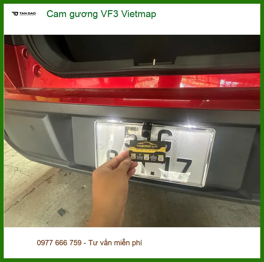 Chị Bích lắp cam gương Vietmap cho VinFast VF3 tại Hóc Môn để ghi lại hành trình an toàn ảnh thực tế 2