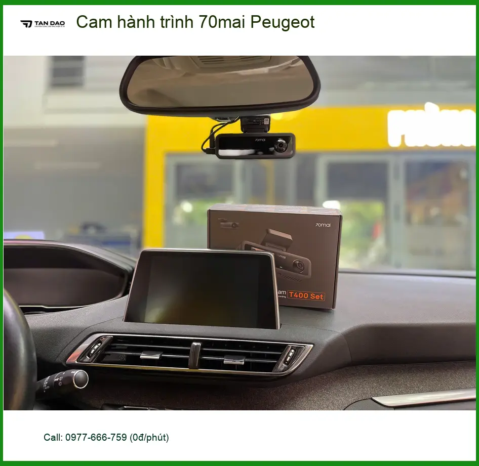 Anh Tấn lắp cam hành trình 70mai cho Peugeot 3008 tại Quận 6 để an tâm di chuyển ảnh thực tế 3