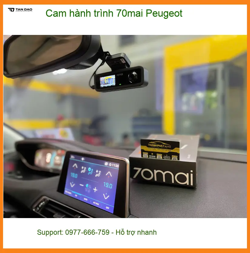 Anh Bảo lắp cam hành trình 70mai cho Peugeot tại Cần Giờ để bảo vệ xe ảnh thực tế 4