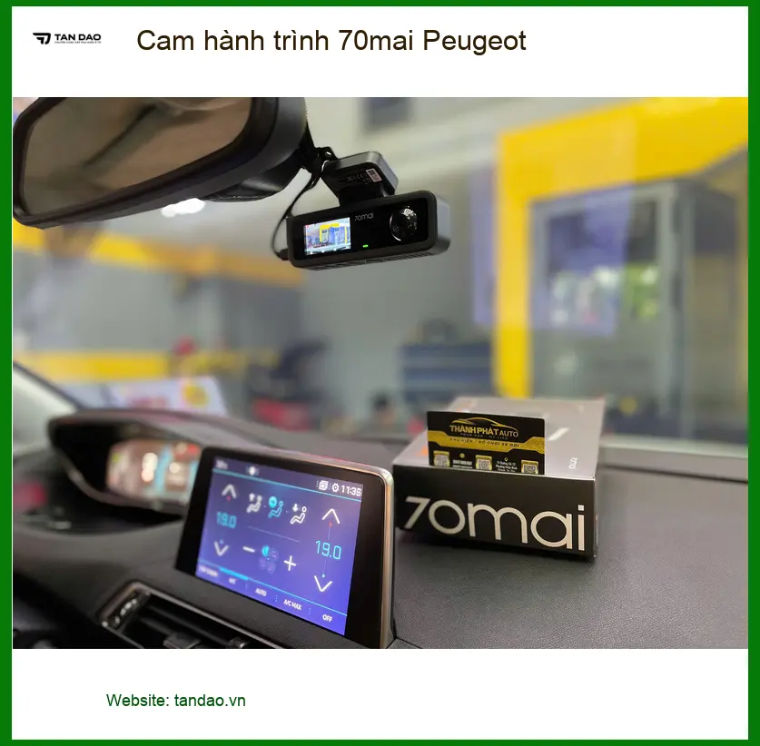 Anh Khải lắp Cam hành trình 70mai cho Peugeot 3008 tại Hóc Môn đảm bảo an toàn ảnh thực tế 2