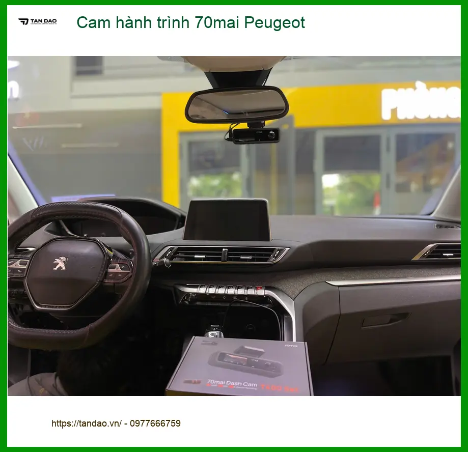 Anh Khải lắp Cam hành trình 70mai cho Peugeot 3008 tại Hóc Môn đảm bảo an toàn ảnh thực tế 4