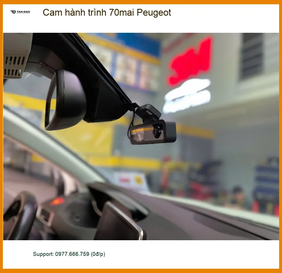Chú Hưng lắp Cam hành trình 70mai chính hãng cho Peugeot 3008 tại Quận 9 ảnh thực tế 2