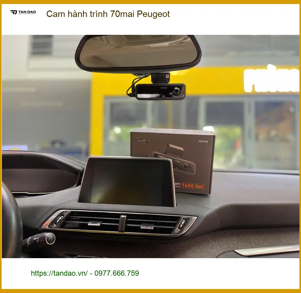 Anh Dũng lắp cam hành trình 70mai Peugeot 2008 tại Phú Nhuận ghi hình rõ nét ảnh thực tế 2