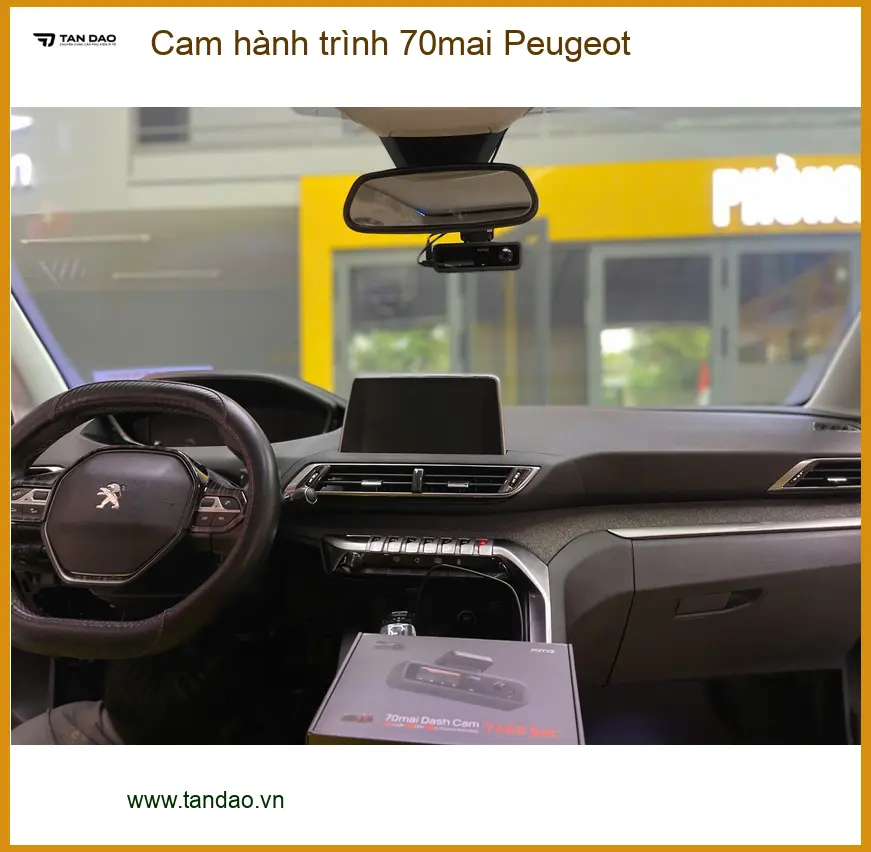 Anh Dũng lắp cam hành trình 70mai Peugeot 2008 tại Phú Nhuận ghi hình rõ nét ảnh thực tế 3