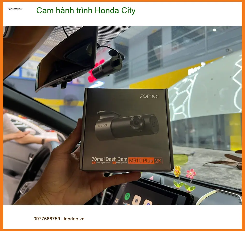 Chú Minh lắp cam hành trình Honda City ở Quận 9 để lái xe an toàn hơn. ảnh thực tế 2