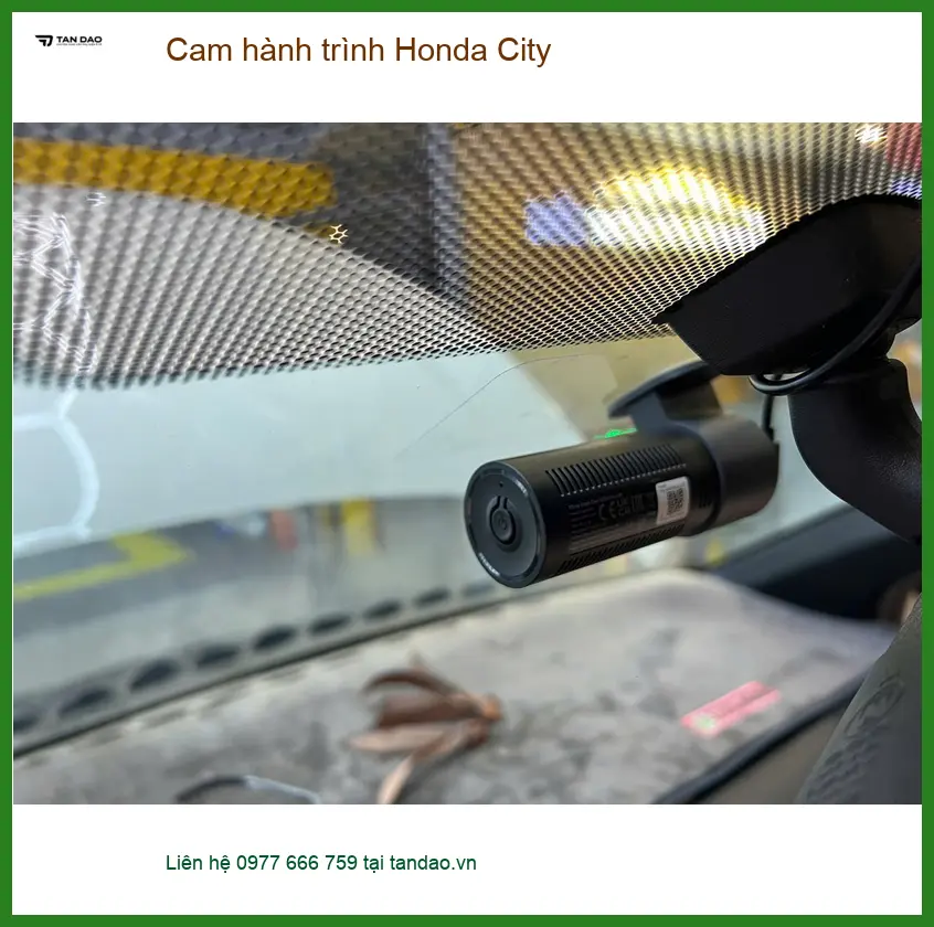 Chú Minh lắp cam hành trình Honda City ở Quận 9 để lái xe an toàn hơn. ảnh thực tế 4