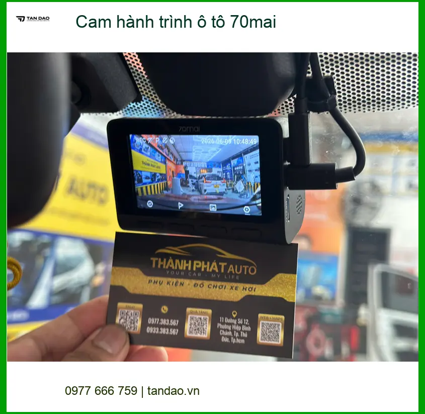 Anh Dũng lắp Cam hành trình 70mai cho Kia Sonet ở Quận 9 an toàn hơn ảnh thực tế 2